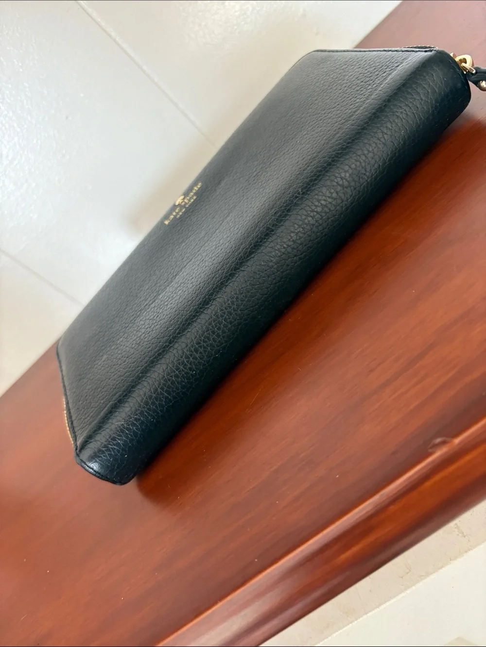 Kate Spade NY Laurel Way Neda Black soft Leather Zip Continental Wallet